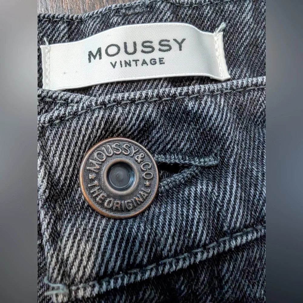 Moussy Vintage Black Stuart Boy Skinny Jeans in Size 28